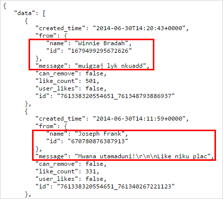 extract facebook user IDs graph api