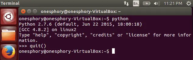 Ubuntu terminal quitting python