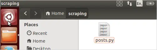 Ubuntu accessing Python script