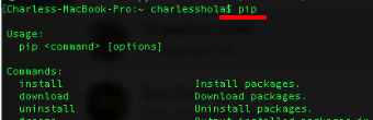 pip installation on mac os